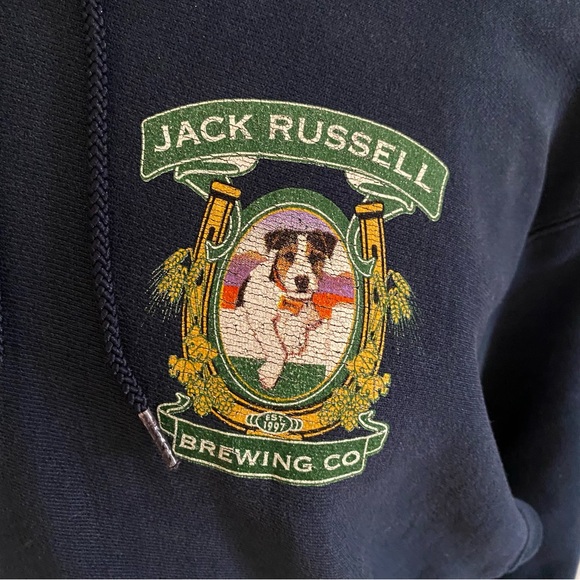 Jack Russell Brewing Co Champion Premium Reverse Weave Hoodie Sweatshirt Medium - Picture 4 of 16